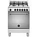 Cucina Elettrica AMN664EXV / 24 4 Fuochi a Gas Forno Elettrico Multifunzione Termoventilato Classe A Dimensioni 60 x 85 cm Colore Acciaio Inox - Foto miniatura 1