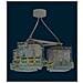 Lampada A Sospensione Per Bambini 3 Luci The Night Train Treno - Foto miniatura 1