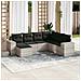 Set Divani Da Giardino 7pz Con Cuscini Grigio Chiaro Polyrattan - Foto miniatura 1