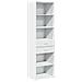 Credenza Bianca 50x42,5x185 Cm In Legno Multistrato - Foto miniatura 2