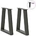 Gambe Tavolo Pranzo A V 2 Pz Antracite 38x(42-43,3)cm Acciaio - Foto miniatura 3