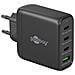 64819 Caricabatterie per dispositivi mobili Cuffie, Computer portatile, Smartphone Nero AC Ricarica rapida Interno - Foto miniatura 1