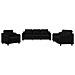 Set Di Divani 3 Pz Con Cuscini Nero In Tessuto - Foto miniatura 1