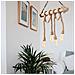 Loane Suspension Rustique Filaire 4 Lampes Cordes Et Bois - Foto miniatura 3