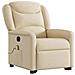 Poltrona Alzapersona Massaggiante Reclinabile Crema in Tessuto - Foto miniatura 4
