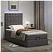 Struttura Letto Pouf con Materasso Grigio 90x200 cm Similpelle - Foto miniatura 3