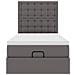 Struttura Letto Pouf con Materasso Grigio 90x200 cm Similpelle - Foto miniatura 8