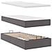 Struttura Letto Pouf con Materasso Grigio 90x200 cm Similpelle - Foto miniatura 9