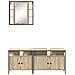 Set di Armadi da Bagno 3 pcs rovere sonoma 80 x 30 x 60 cm - Foto miniatura 8
