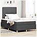 Letto a molle con materasso Grigio scuro 120 x 190 cm Tessuto - Foto miniatura 2