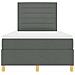 Letto a molle con materasso Grigio scuro 120 x 190 cm Tessuto - Foto miniatura 8