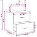 Mobile Lavabo da Parete Rovere Fumo 49,5 x 41 x 64,5 cm - Foto miniatura 8