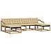 Set di divani da esterno con cuscino 6 pcs Bianco e Beige - Foto miniatura 1
