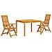 Set da Pranzo per Giardino 3 pcs Marrone - Foto miniatura 1