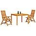 Set da Pranzo per Giardino 3 pcs Marrone - Foto miniatura 3