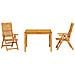 Set da Pranzo per Giardino 3 pcs Marrone - Foto miniatura 7