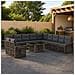 Set Divano da Giardino 12 pz Grigio e Grigio Scuro polyrattan - Foto miniatura 6