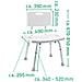 Sedia per Bagno Bianca 150 kg A00602101 - Foto miniatura 4