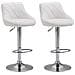 2X Sgabelli Design Lazio in Similpelle - Sedie Cucina Girevoli e Regolabili (83-104 cm) con Poggiapiedi I Sgabelli Bar Imbottiti (2 Pezzi) Bianco - Foto miniatura 1
