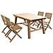 Orator - Set Tavolo In Teak Cm 160/240 X 90 X 77 H Con 4 Sedie Orator - Foto miniatura 1