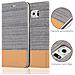 Custodia Compatibile Con Samsung Galaxy S6 Edge Plus In Grigio Chiaro Marrone - Coperchio Protettiva Con Chiusura Magnetica, Funzione Stand E Tasca Per Le Carte - Foto miniatura 2