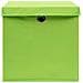 Scatole Portaoggetti con Coperchi 4pz Verdi 32x32x32 cm Tessuto - Foto miniatura 5