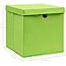 Scatole Portaoggetti con Coperchi 4pz Verdi 32x32x32 cm Tessuto - Foto miniatura 6