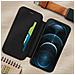 Custodia Per Iphone 12 Pro Max Portacarte Pelle Funzione Stand Nero - Foto miniatura 4