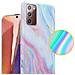 Custodia Compatibile Con Samsung Galaxy Note 20 In Marmo Rosa Bianco No. 15 - Coperchio Protettivo In Silicone Tpu Con Motivo A Mosaico - Foto miniatura 3