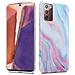 Custodia Compatibile Con Samsung Galaxy Note 20 In Marmo Rosa Bianco No. 15 - Coperchio Protettivo In Silicone Tpu Con Motivo A Mosaico - Foto miniatura 6