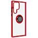Cover Samsung Galaxy S22 Ultra Bimateria Anello Metallico Supporto Rossa - Foto miniatura 3