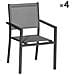 Set Di 4 Sedie In Alluminio Antracite - Textilene Grigio - Foto miniatura 14