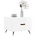 Tavolini Salotto 2pz Bianco Lucido 50x50x40cm Legno Multistrato - Foto miniatura 3