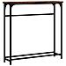 Tavolino Consolle Rovere Fumo 75x19,5x75cm In Legno Multistrato - Foto miniatura 2