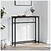 Tavolino Consolle Rovere Fumo 75x19,5x75cm In Legno Multistrato - Foto miniatura 1