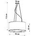 Lampadario Saturno 50 Bianco Sl. 0747 - Minimalista Lampadari Bianco 112x50x50 Cm - Foto miniatura 4