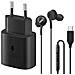 Starter Pack Caricabatterie Usb-c + Auricolari Cablati Usb-c, Nero - Foto miniatura 1