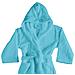 Accappatoio Con Cappuccio In Morbida Spugna Mod. Sophie Tinta Unita Vari Colori Xl Turchese - Foto miniatura 3
