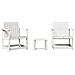 Set Salotto da Giardino 3 pz Bianco in Legno Massello di Pino - Foto miniatura 1