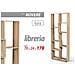 Trade Shop - Libreria H178x70x24 Cm Ripiani Legno Rovere Mobile Scaffale Moderno Gaia 770722 - Foto miniatura 1