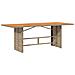 Tavolo Giardino Piano Legno Acacia Beige 190x80x74cm Polyrattan - Foto miniatura 2