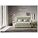 Letto Contenitore Imbottito 140x190 Microfibra Tè Verde Mika - Foto miniatura 3