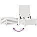 Set Salotto da Giardino 3 pz Cuscini Legno Massello Pino Bianco - Foto miniatura 2