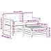 Set Salotto da Giardino 3 pz Cuscini Legno Massello Pino Bianco - Foto miniatura 3