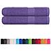 Asciugamani 2 Pz Viola 100x200 Cm 360 G /m 100% Cotone - Foto miniatura 2