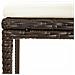 Set Bar Giardino 5pz Marrone Legno Massello Acacia e Polyrattan - Foto miniatura 10