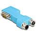 60666 Adattatore Per Inversione Del Genere Dei Cavi 2x D-sub 2x M12 Blu - Foto miniatura 1