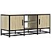 Mobile Tv Rovere Sonoma 100x35x41 Cm Legno Multistrato Metallo - Foto miniatura 2