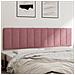 Cuscino Testiera Rosa 180 cm in Velluto - Foto miniatura 2