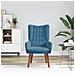 Poltrona Relax in Velluto Blu - Foto miniatura 3